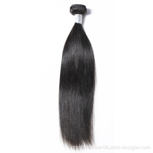 Super Double Weft Brazilian Virgin Human Hair With Closures Wholesale 100% Unprocessed Cuticles Aligned Human Hair Extensions